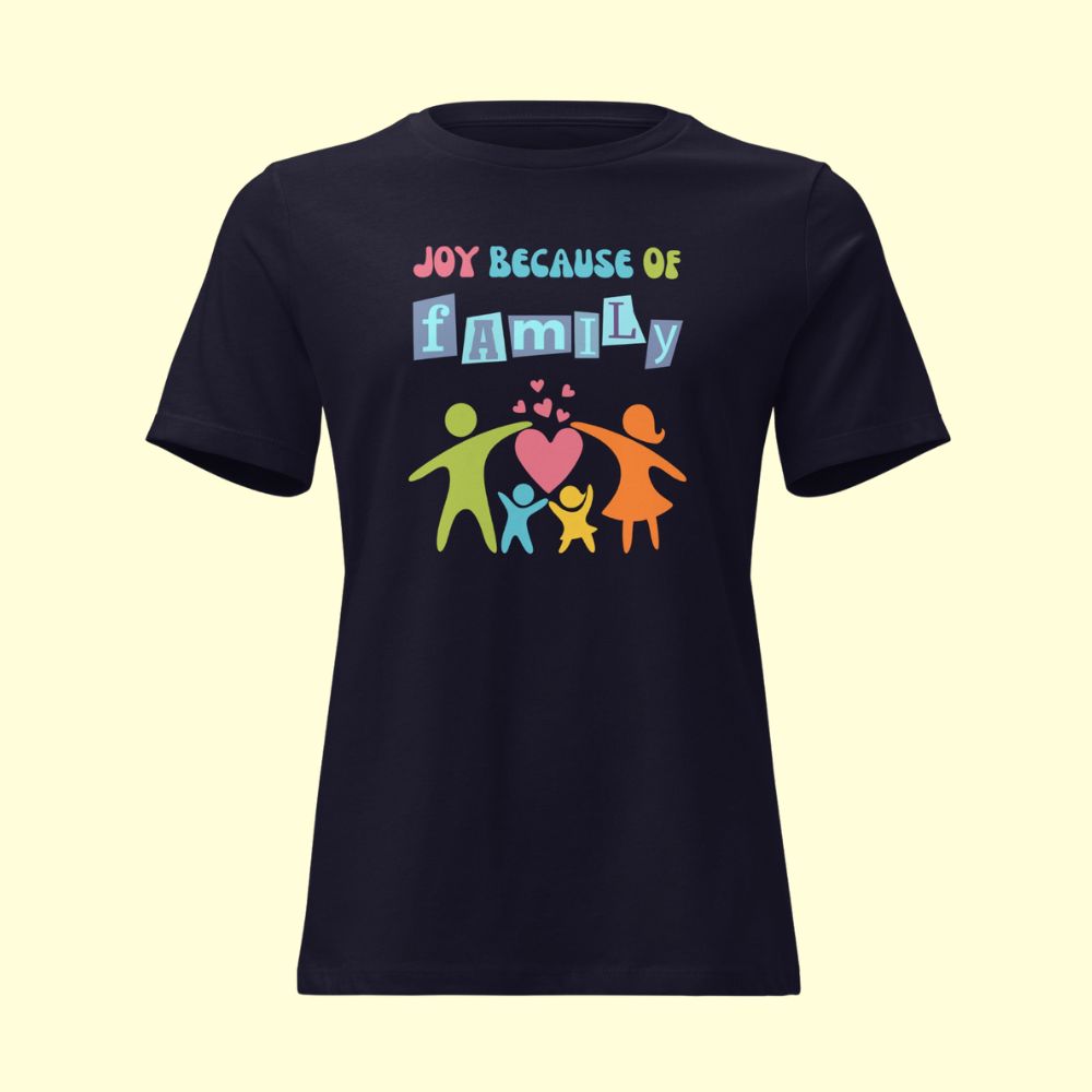 Joy Because Of Family – Custom Design, Cotton Shirt