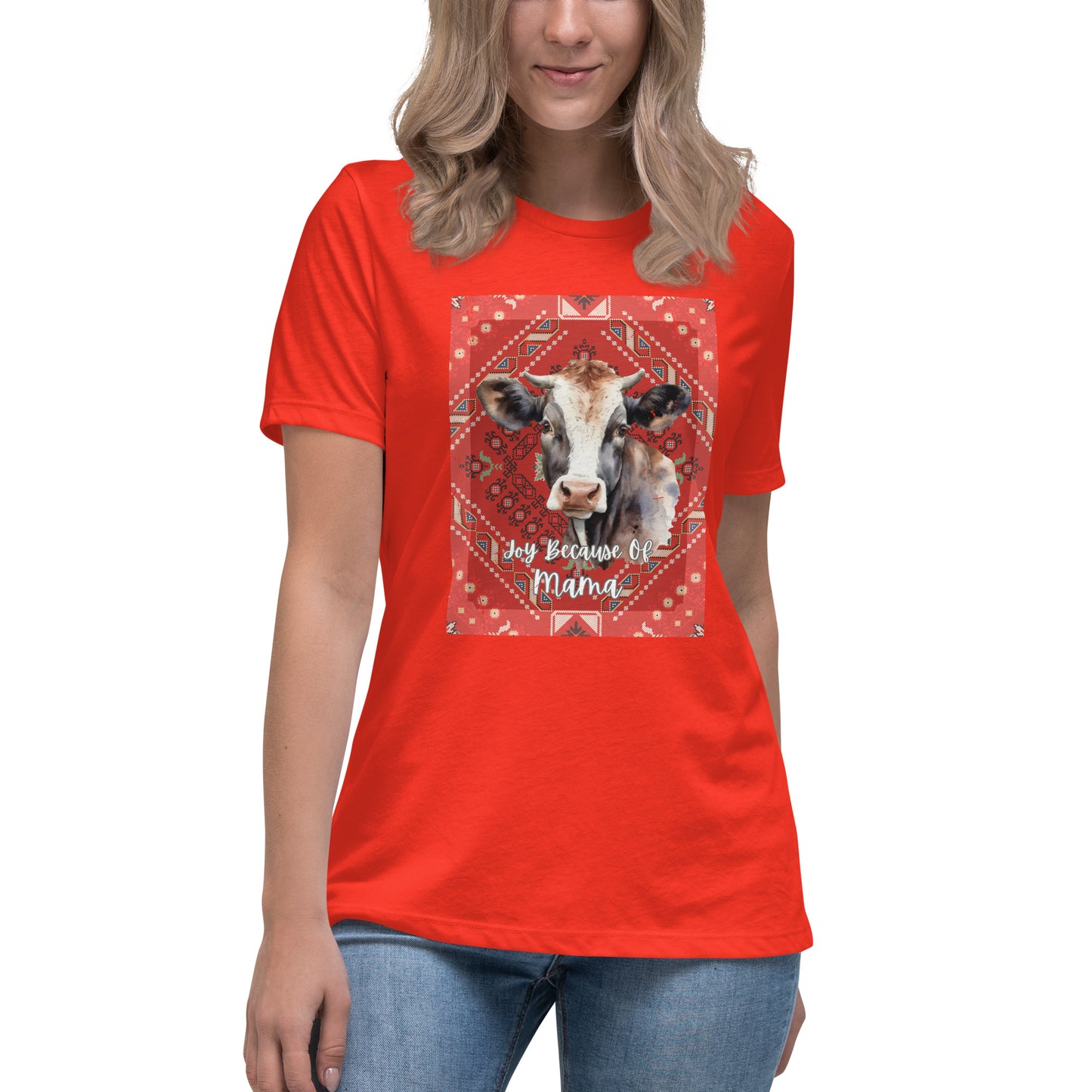 Farmhouse – Black and White, Mama Cow, Cotton T-Shirt