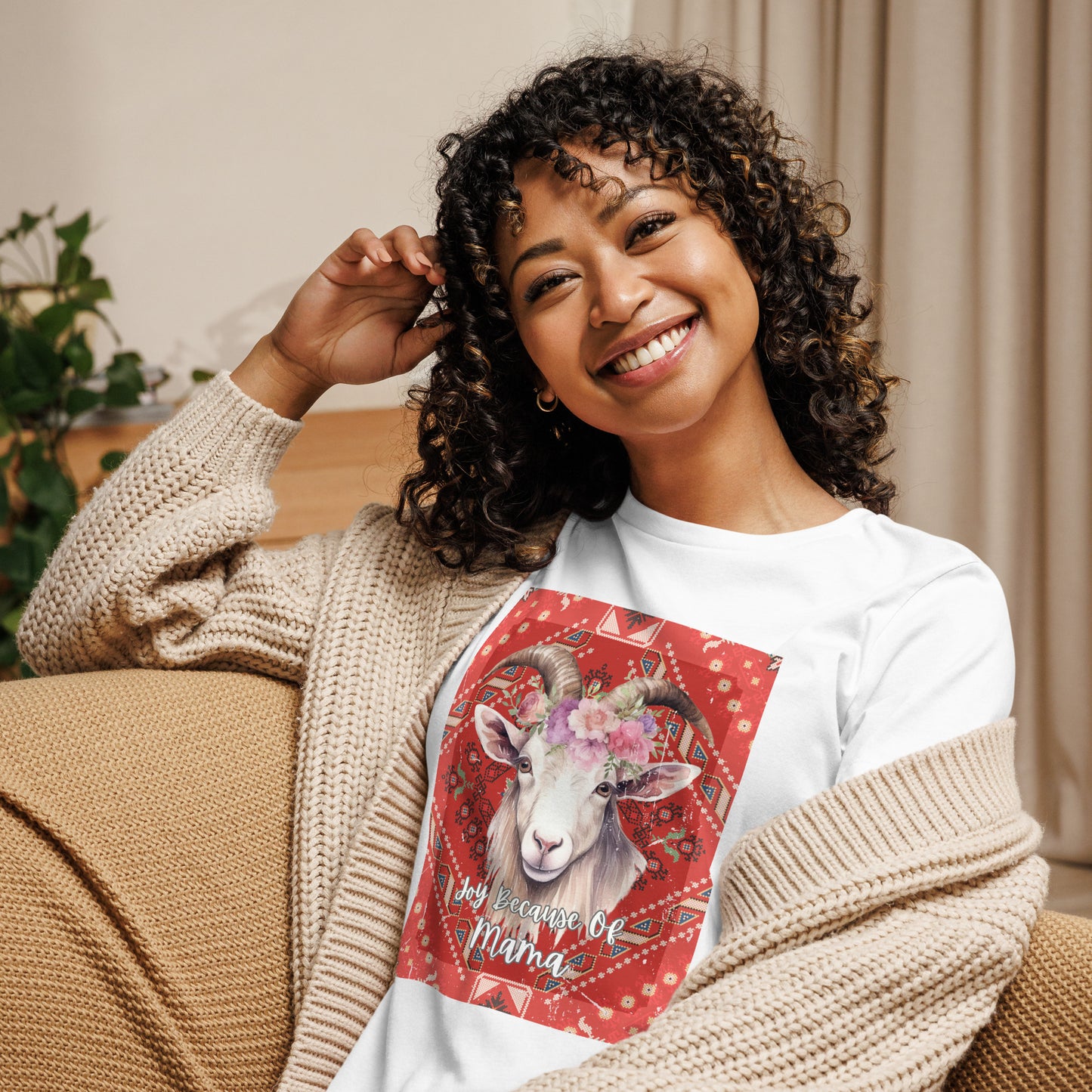 Joy Because Of Mama – Goat, Cotton Shirt