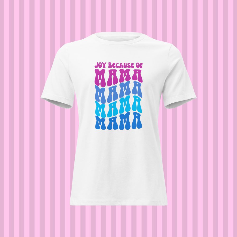 "Choose Joy" Wavy Mama - Cotton Shirt
