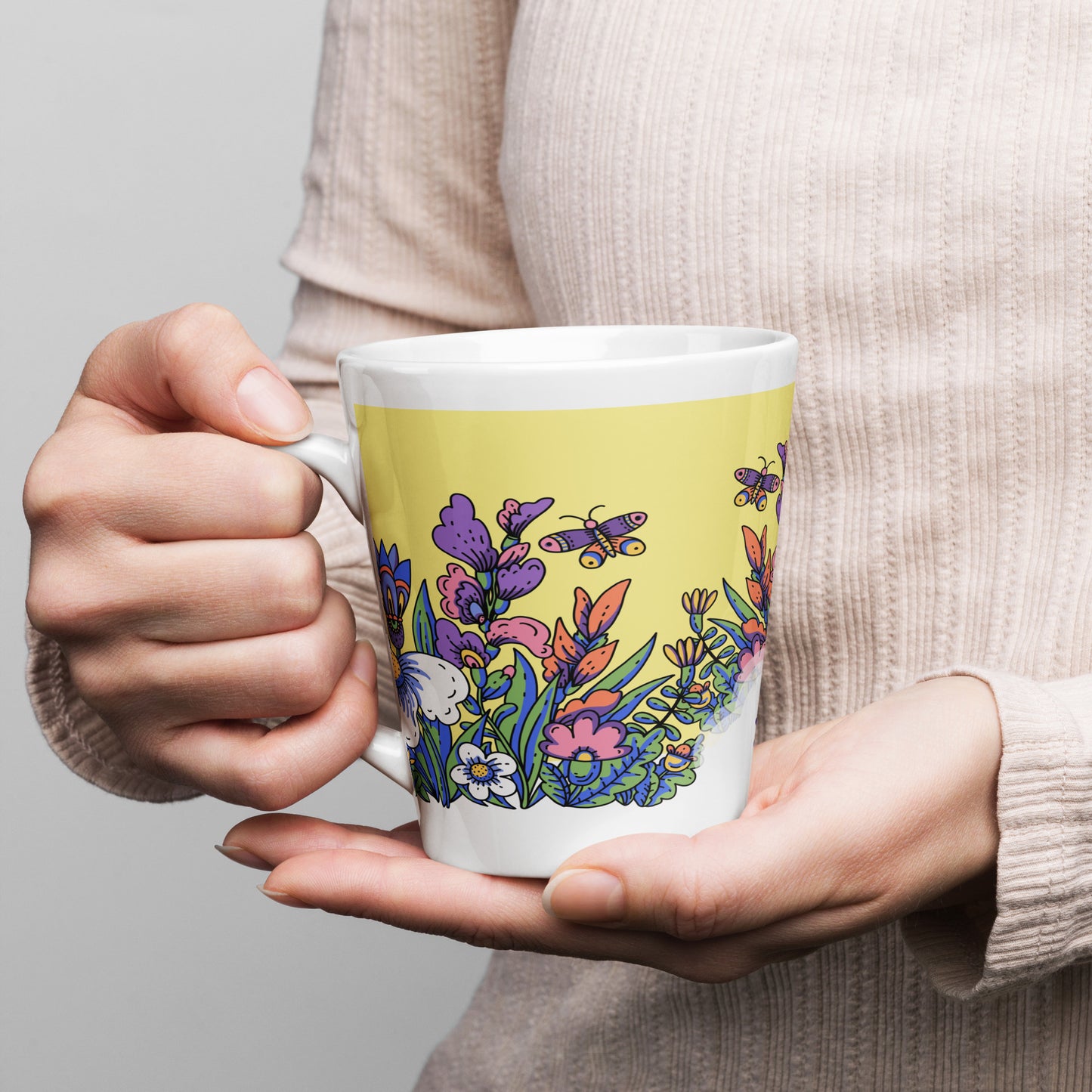 Joy Because Of FLOWERS Latte mugs