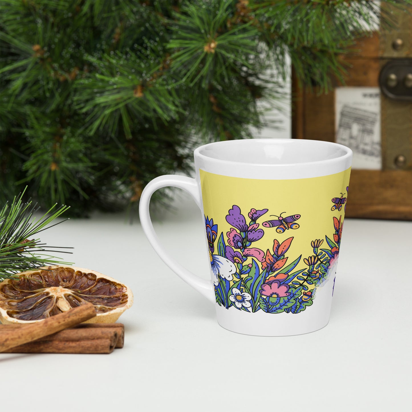 Joy Because Of FLOWERS Latte mugs