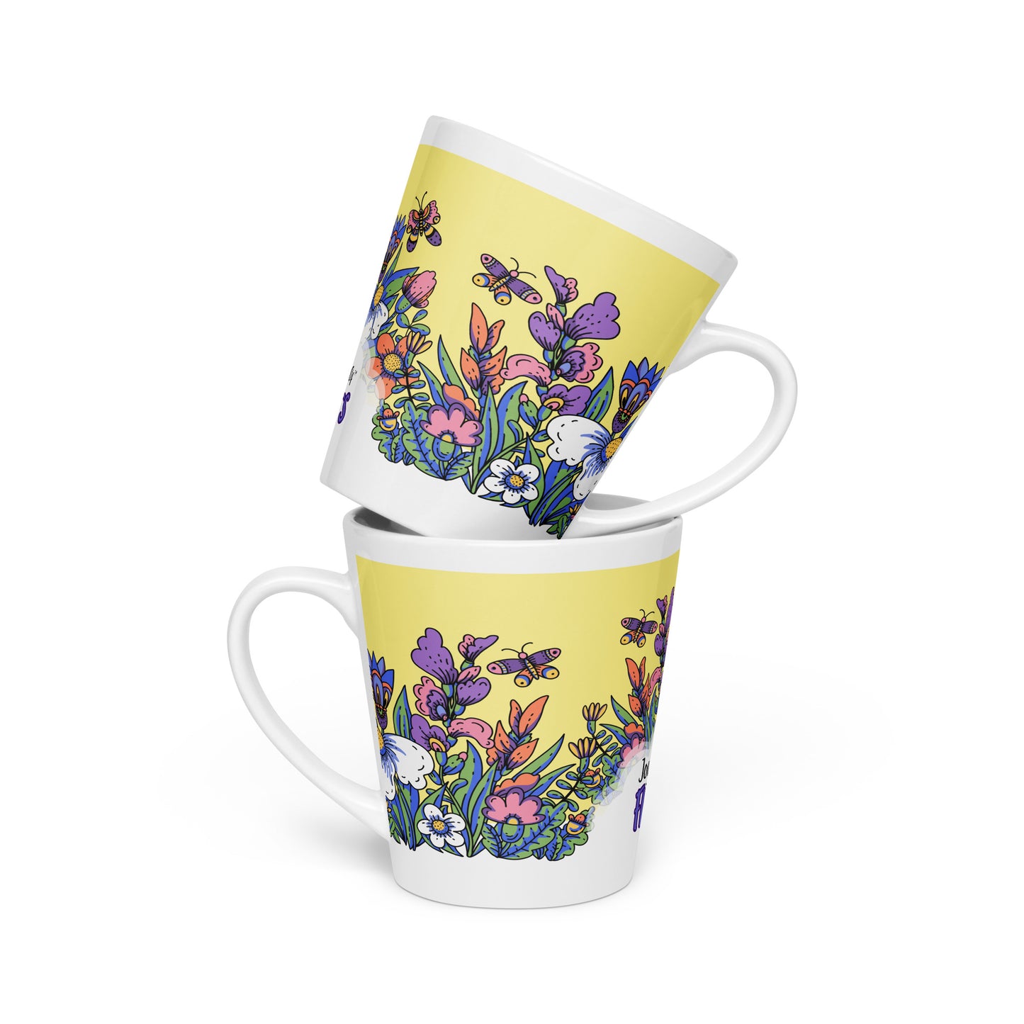Joy Because Of FLOWERS Latte mugs