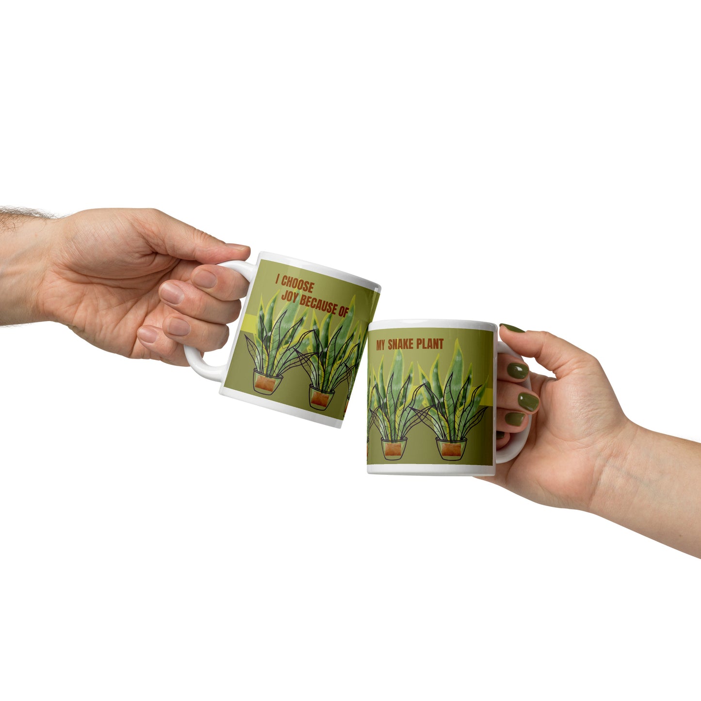 Unique Coffee Mug - Snake Plant Joy