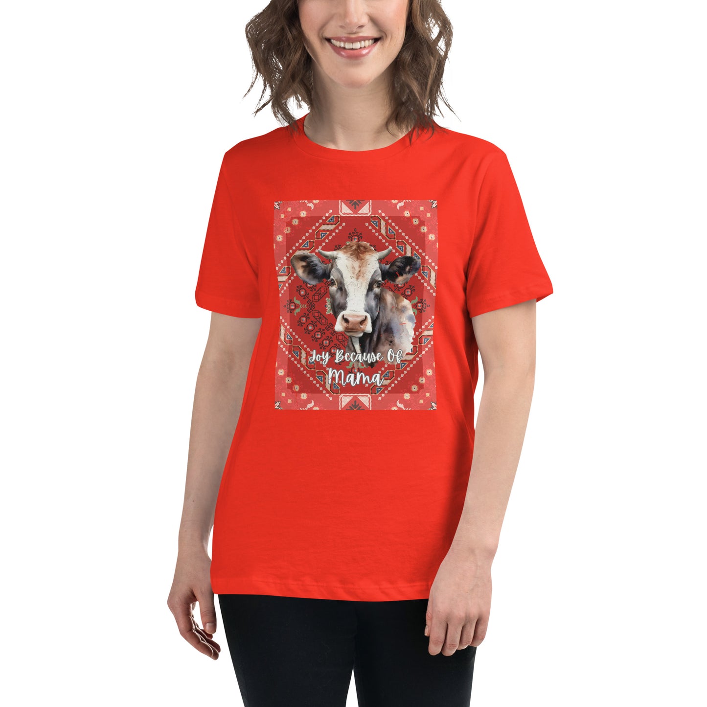 Farmhouse – Black and White, Mama Cow, Cotton T-Shirt