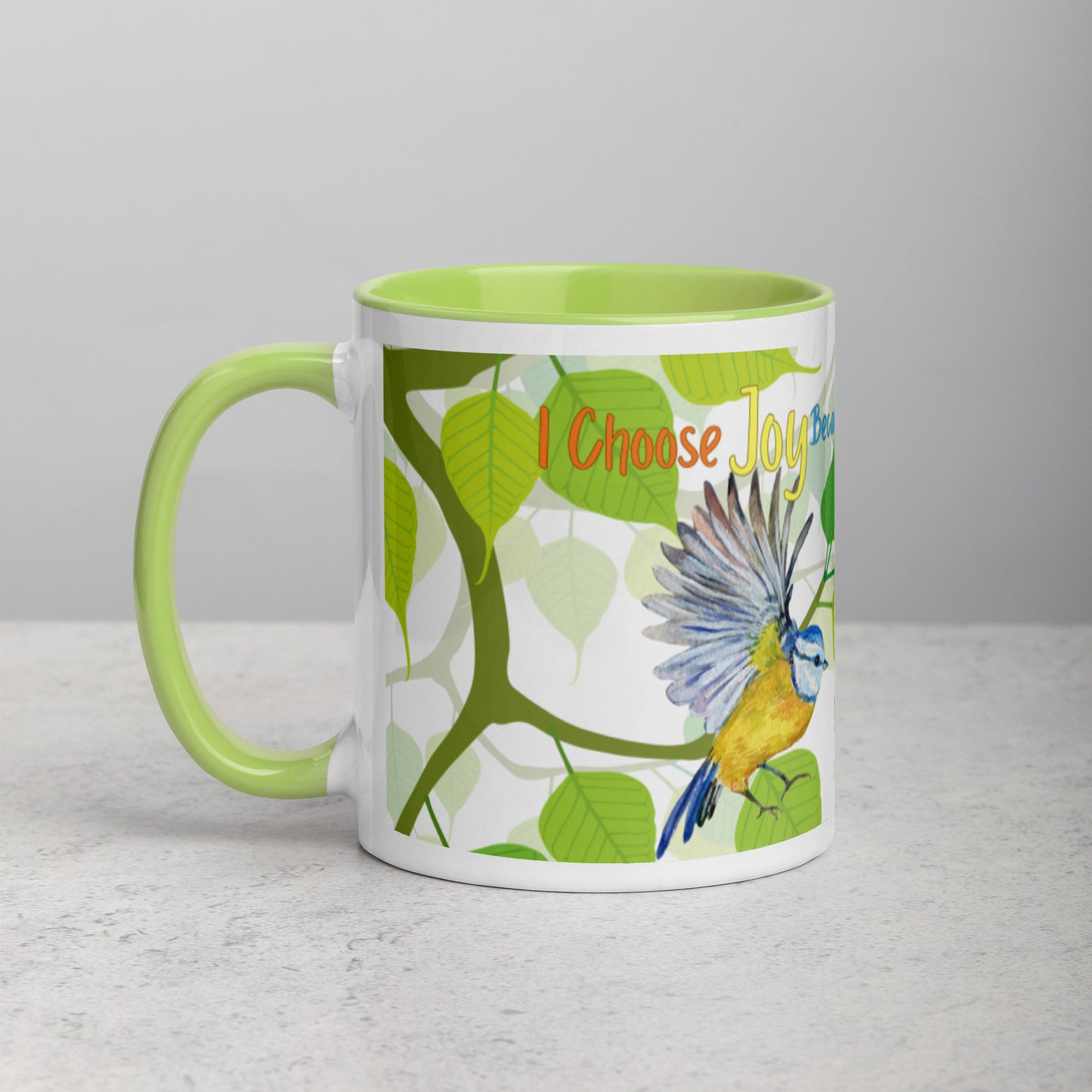 Small Birds Design #3 - Bluebirds & Joy, Novelty Coffee Mugs