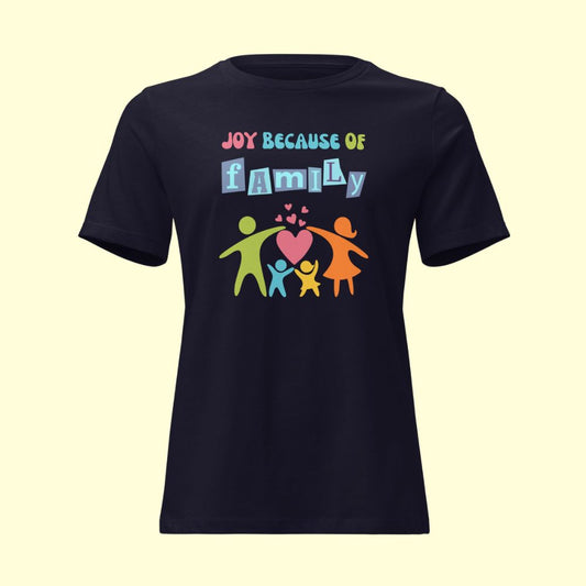 Joy Because Of Family – Custom Design, Cotton Shirt