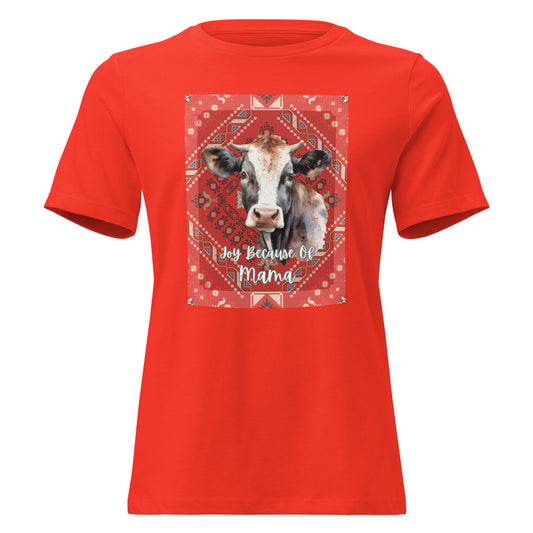 Farmhouse – Black and White, Mama Cow, Cotton T-Shirt