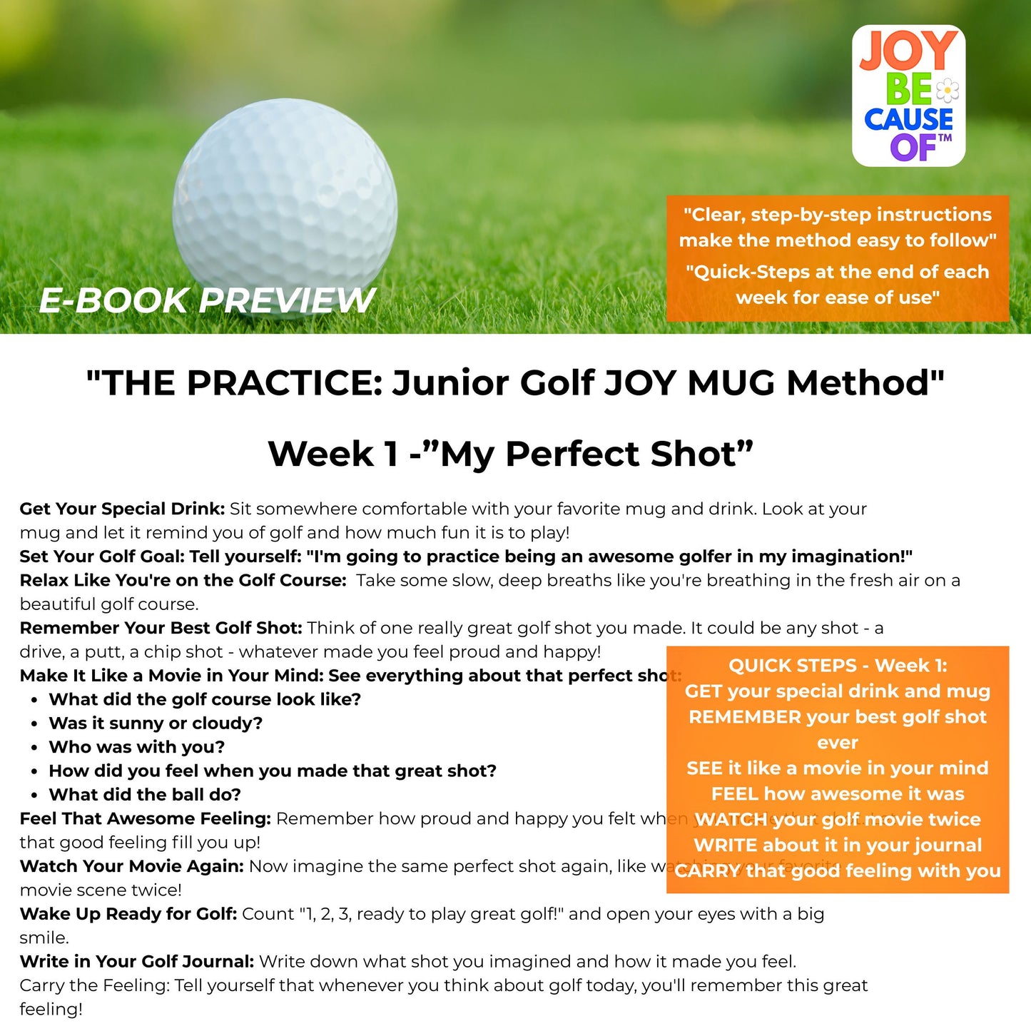 Jr. Golf E-Book - Week 1 FREE