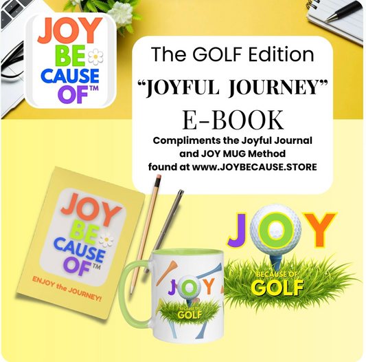 Yellow box ad with the journal, mug as compliments to the e-book.