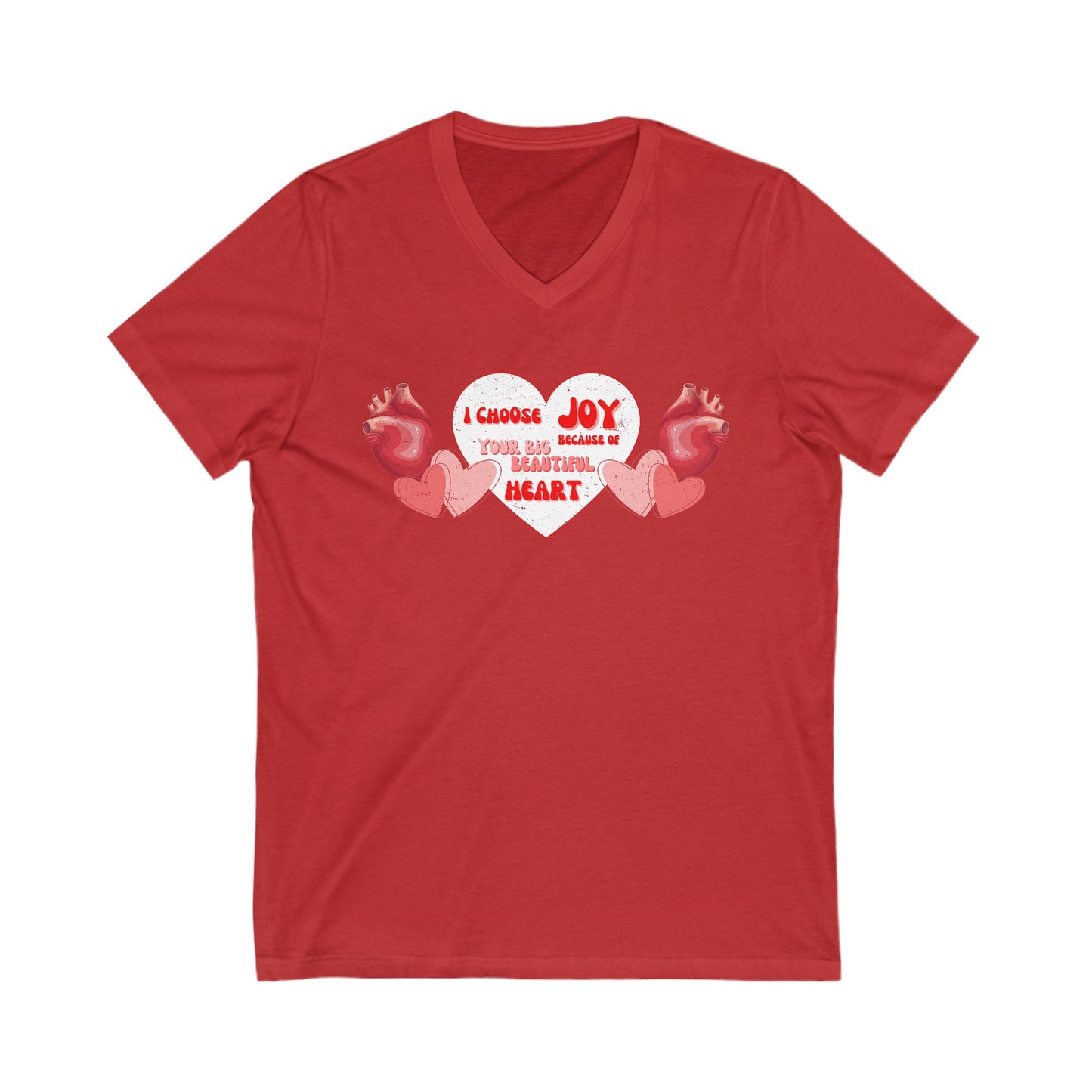 Choose Joy, Hearts Tee, Cotton Clothing, Perfect Gift for Nurses