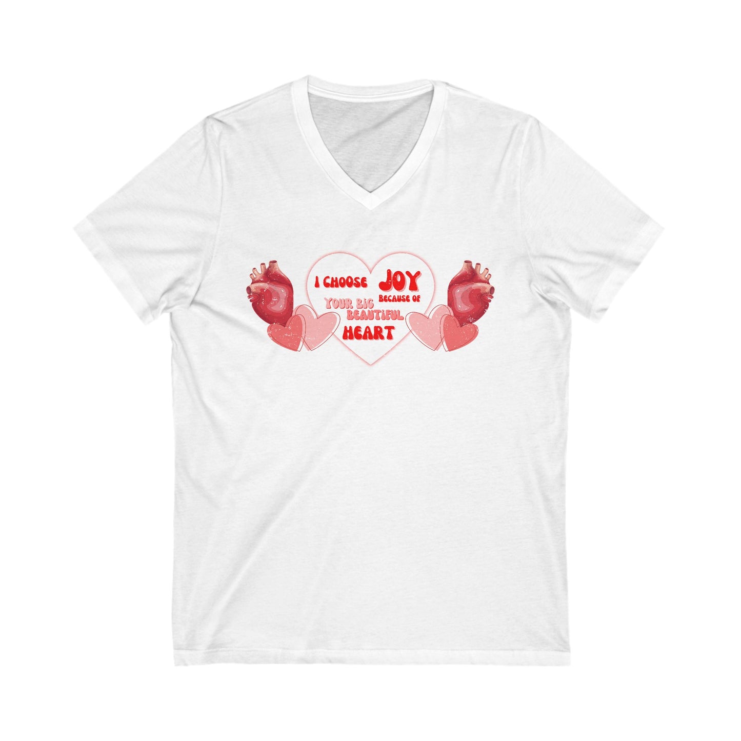 Choose Joy, Hearts Tee, Cotton Clothing, Perfect Gift for Nurses