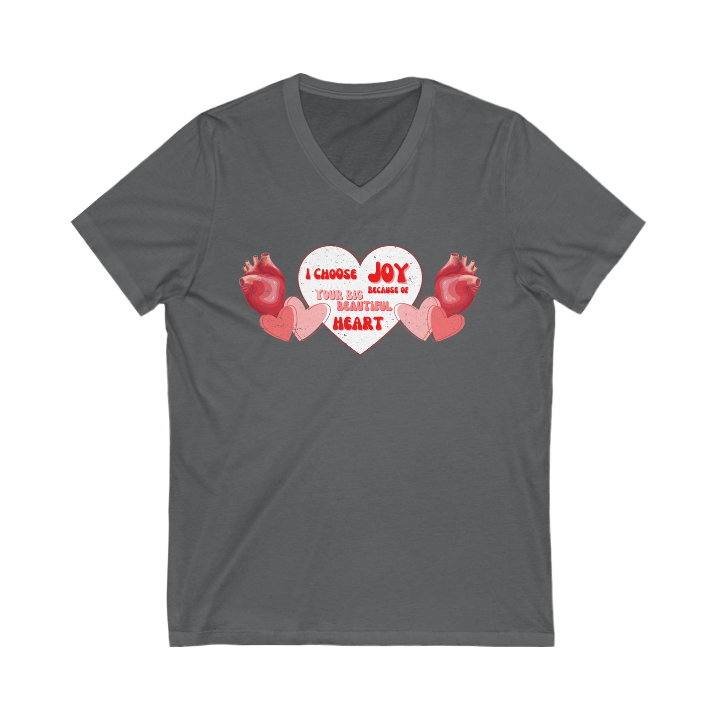 Choose Joy, Hearts Tee, Cotton Clothing, Perfect Gift for Nurses