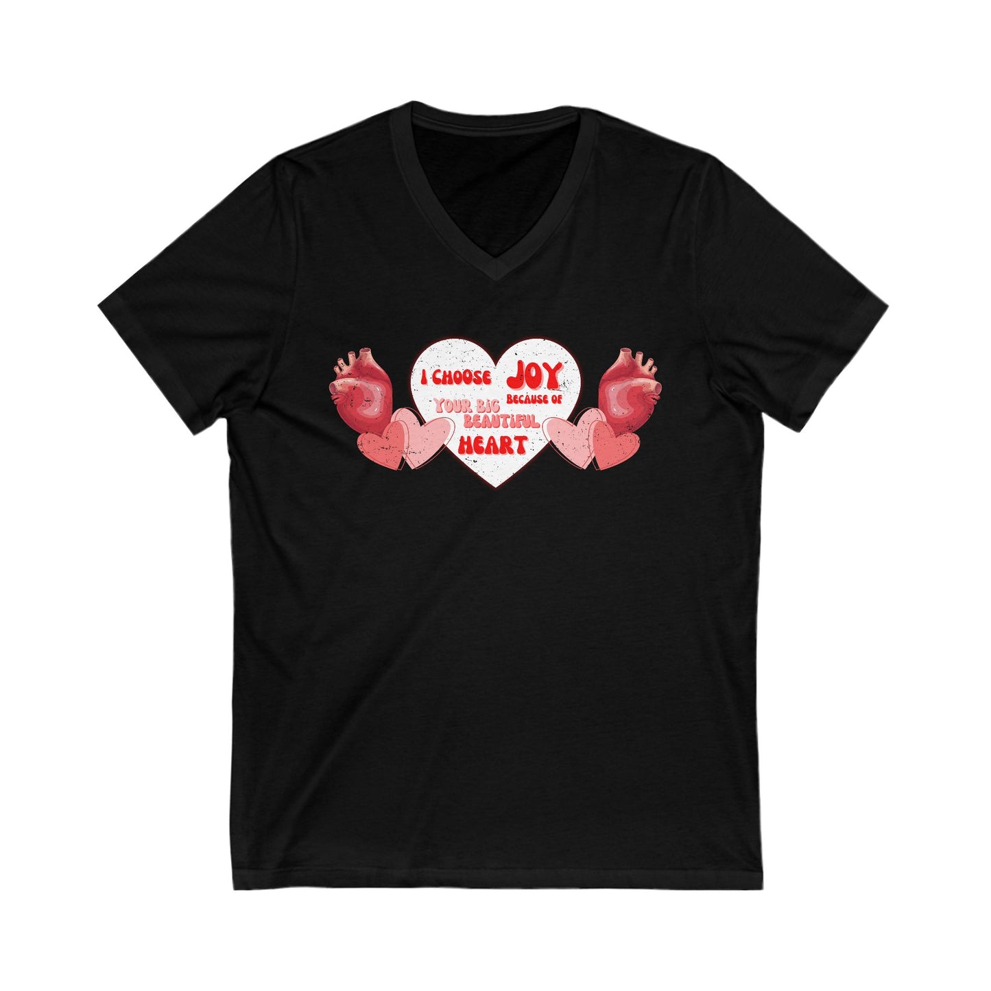 Choose Joy, Hearts Tee, Cotton Clothing, Perfect Gift for Nurses