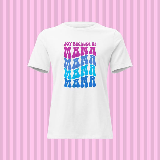 "Choose Joy" Wavy Mama - Cotton Shirt