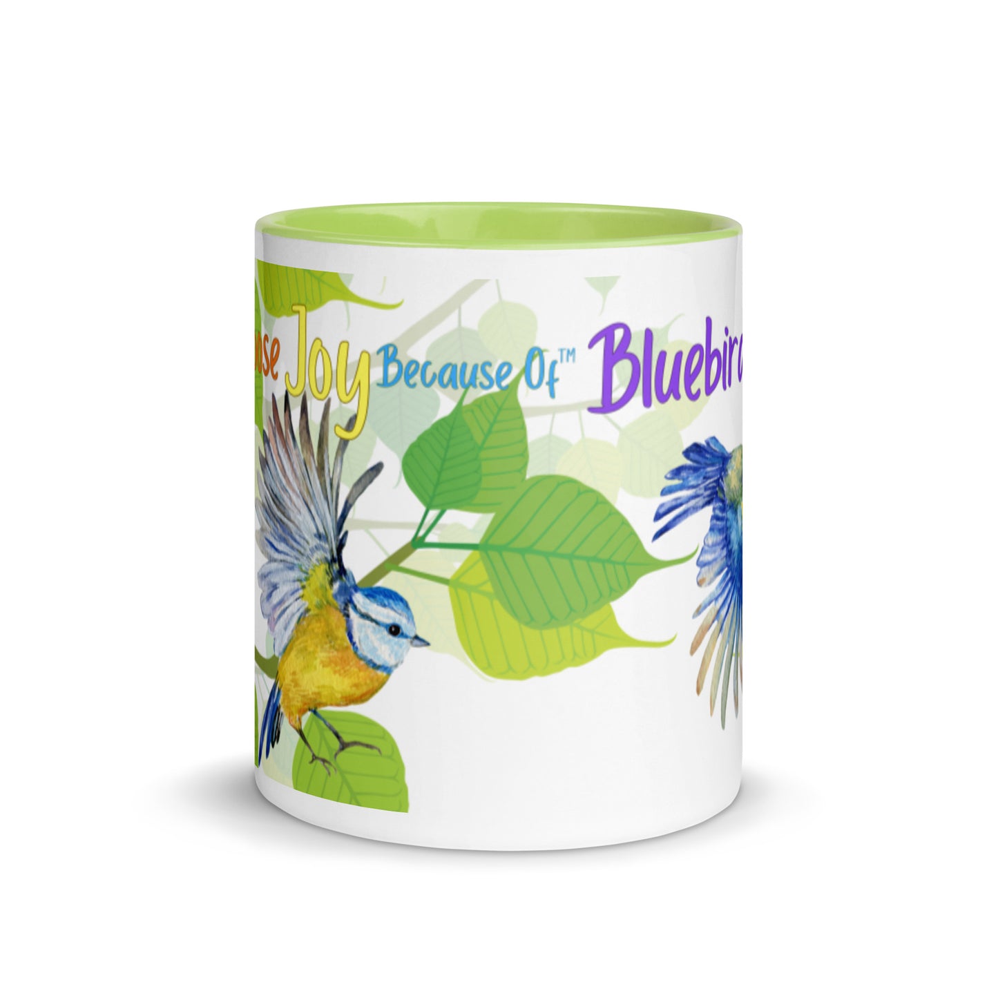 Small Birds Design #3 - Bluebirds & Joy, Novelty Coffee Mugs