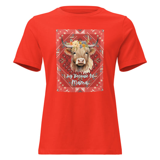 "Joy Because Of Mama" Cotton Shirt - Blond Highland